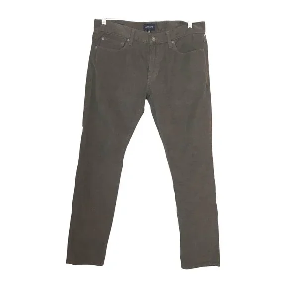 J.Crew 484 Slim Fit Gray Corduroy Jeans Mens Size 34 x 32 - Picture 1 of 9
